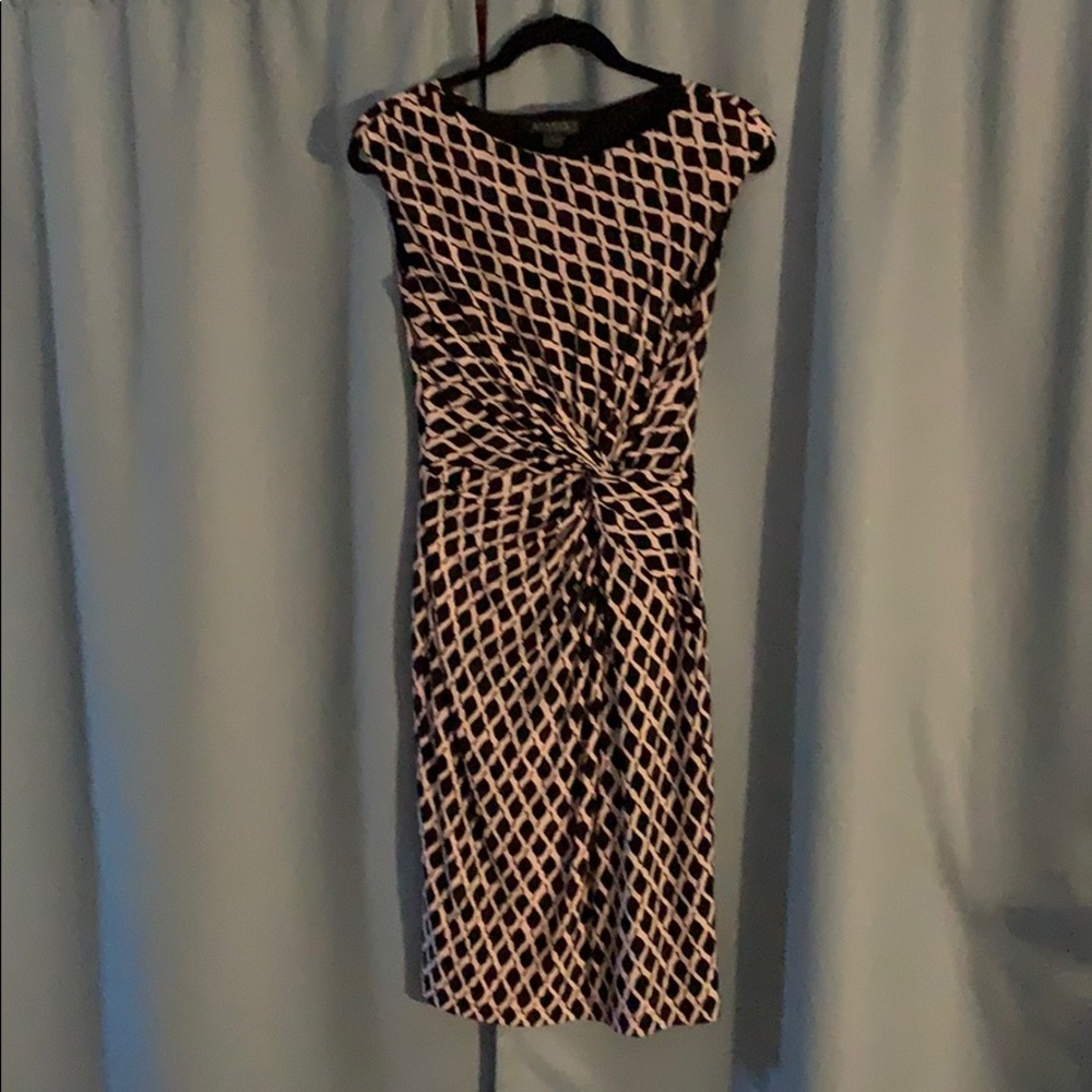 Blue/white geo dress